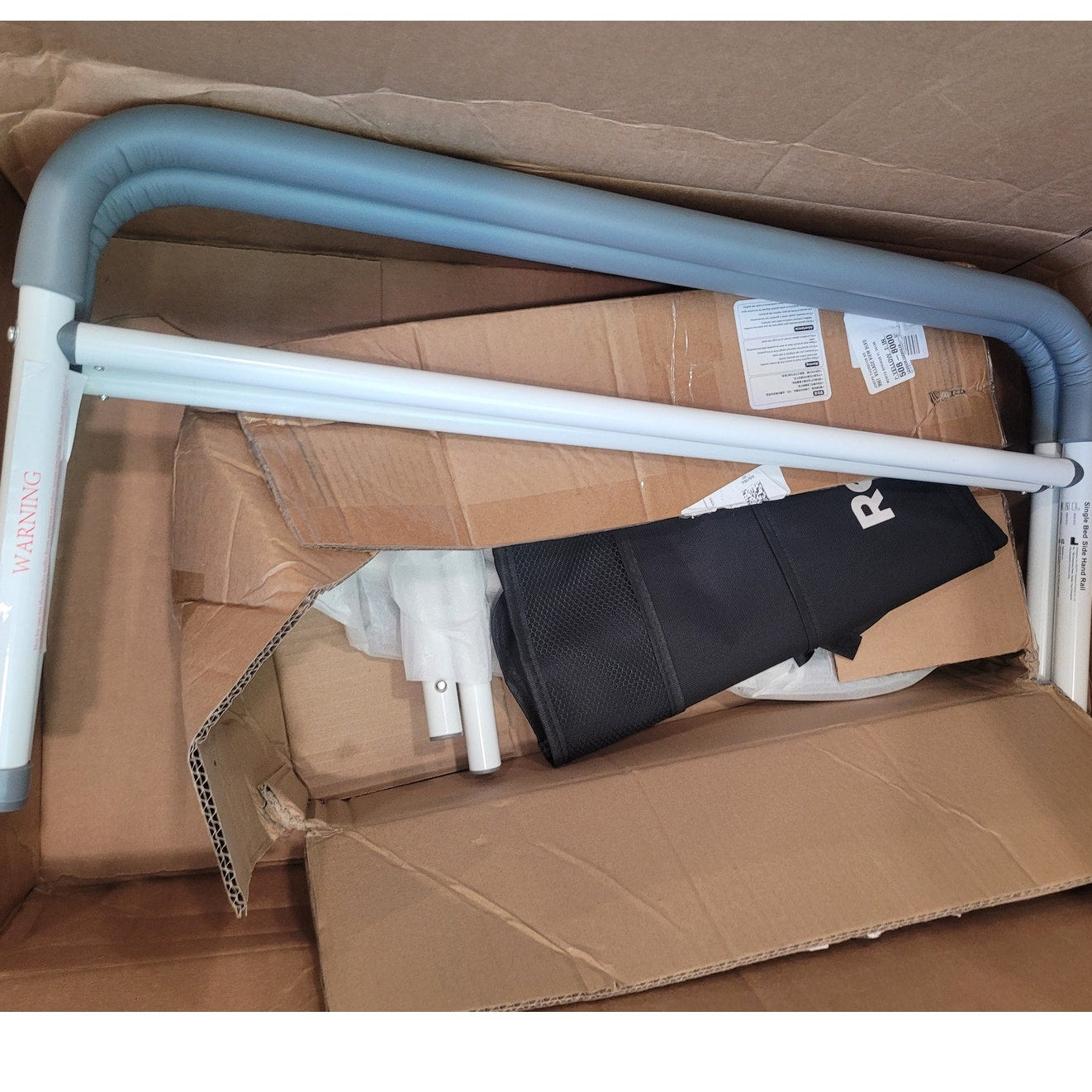 Dual Side Safety Bed Rail Adjustable Height & Width Fits Queen, Full, Twin