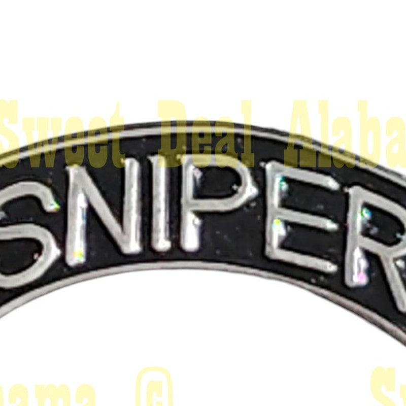 Army "SNIPER" Hat, Lapel or Brooch Novelty Collectors Pin 1-1/4"W x 5/8"H