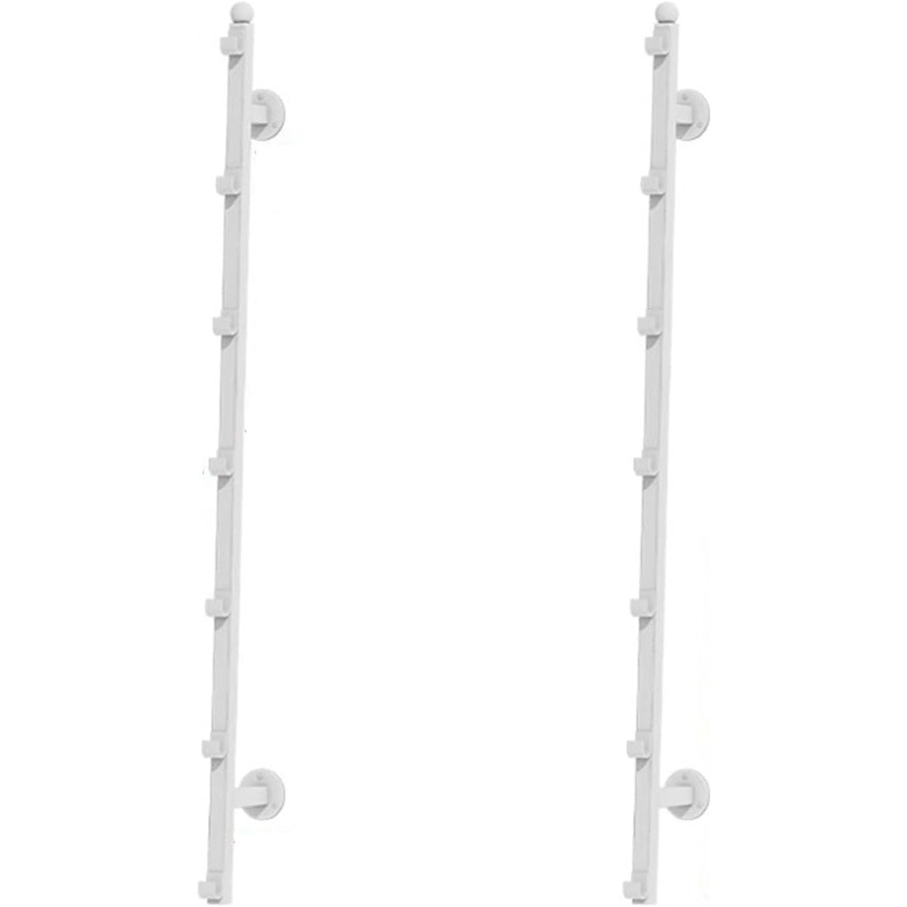 XPLKQXE Wall-Mounted Banner Rack 7-Lay White Pennant Display No Hardware
