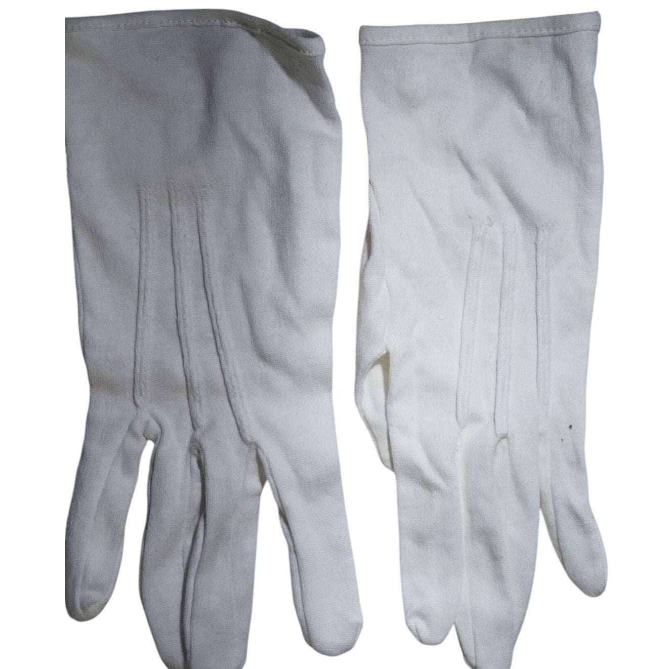 White Cotton Service Gloves – Size Large, Slip-On Style
