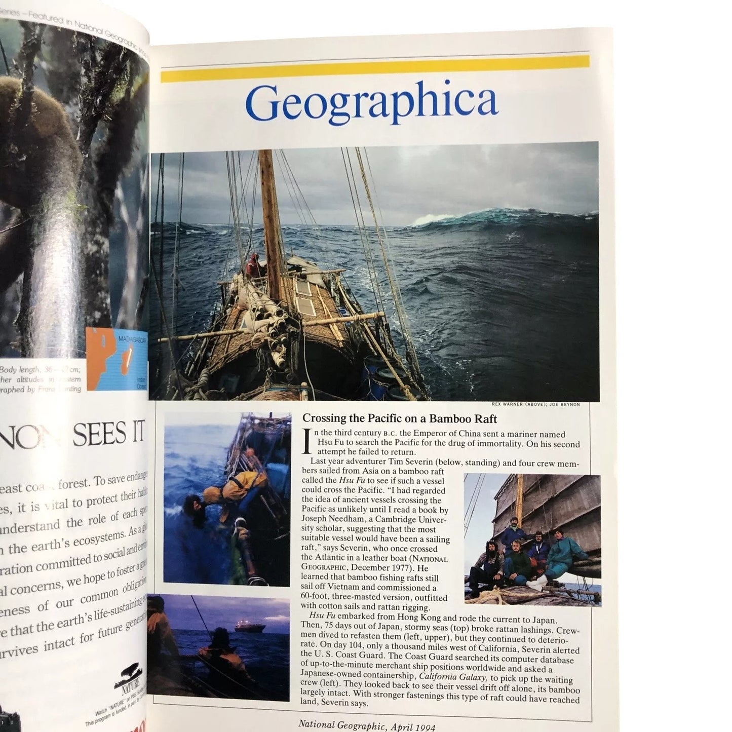 National Geographic Magazine April 1994 Vol.185, No.4, Kamchatka, Lusitania ...