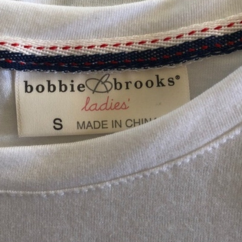 Bobbie Brooks, Small, V-Neck T Shirt, S/S Basic Stretch Top, White, NWT