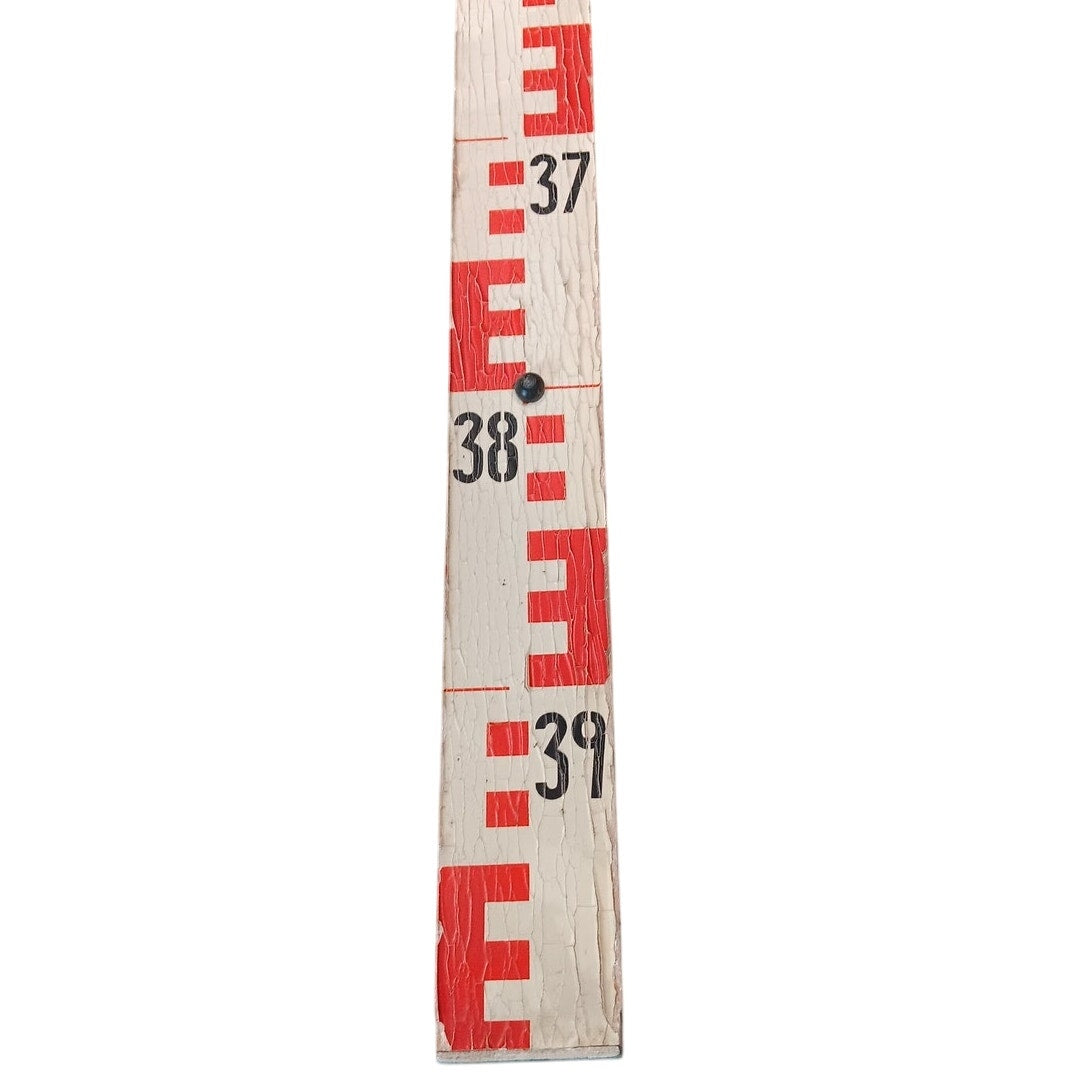 Vintage Navy Ship Depth Measuring Stick 4m Folding Surveyor’s Staff