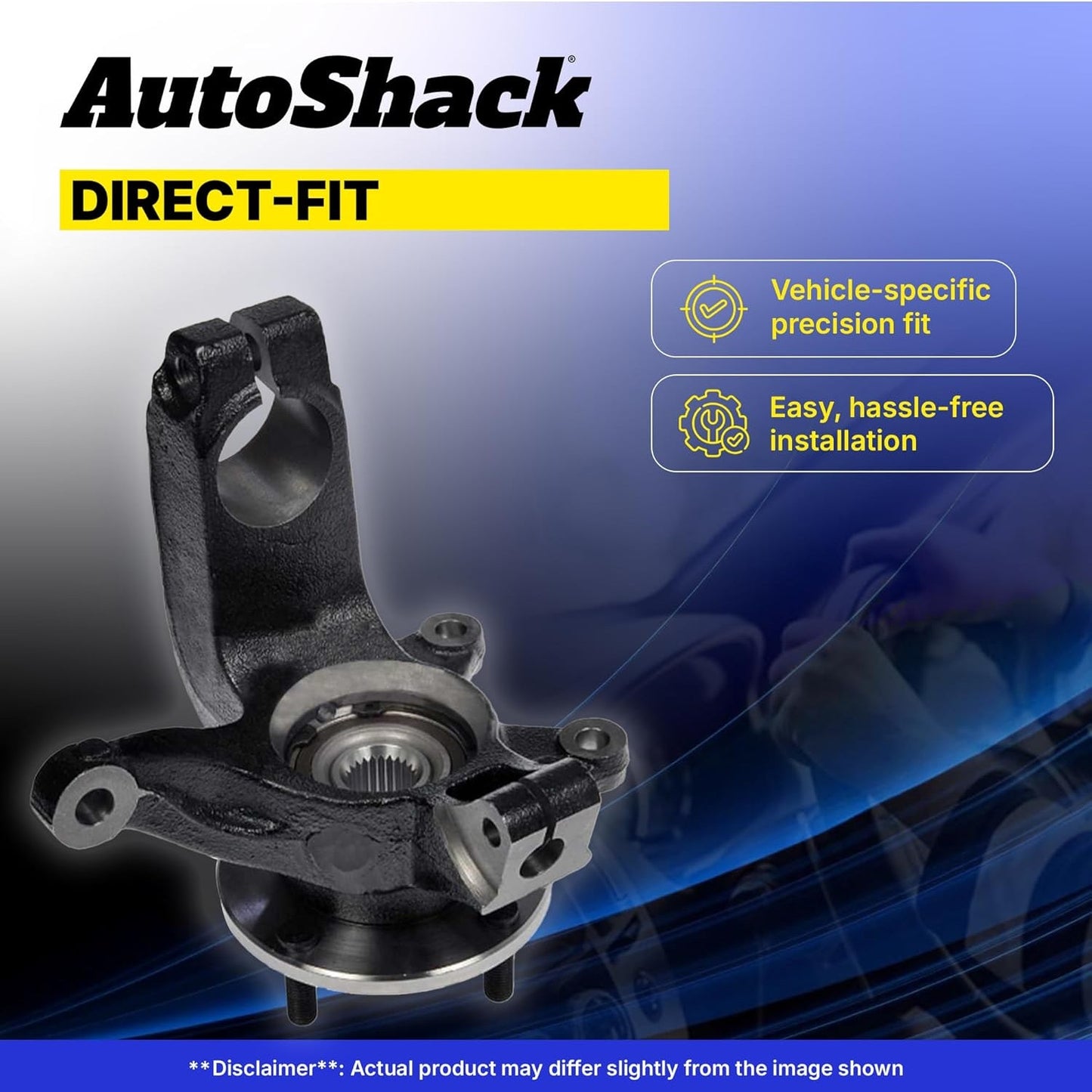 AutoShack FrL Steering Knuckle -Fits 2008–2012 Honda Accord 2009–2014 Acura TSX