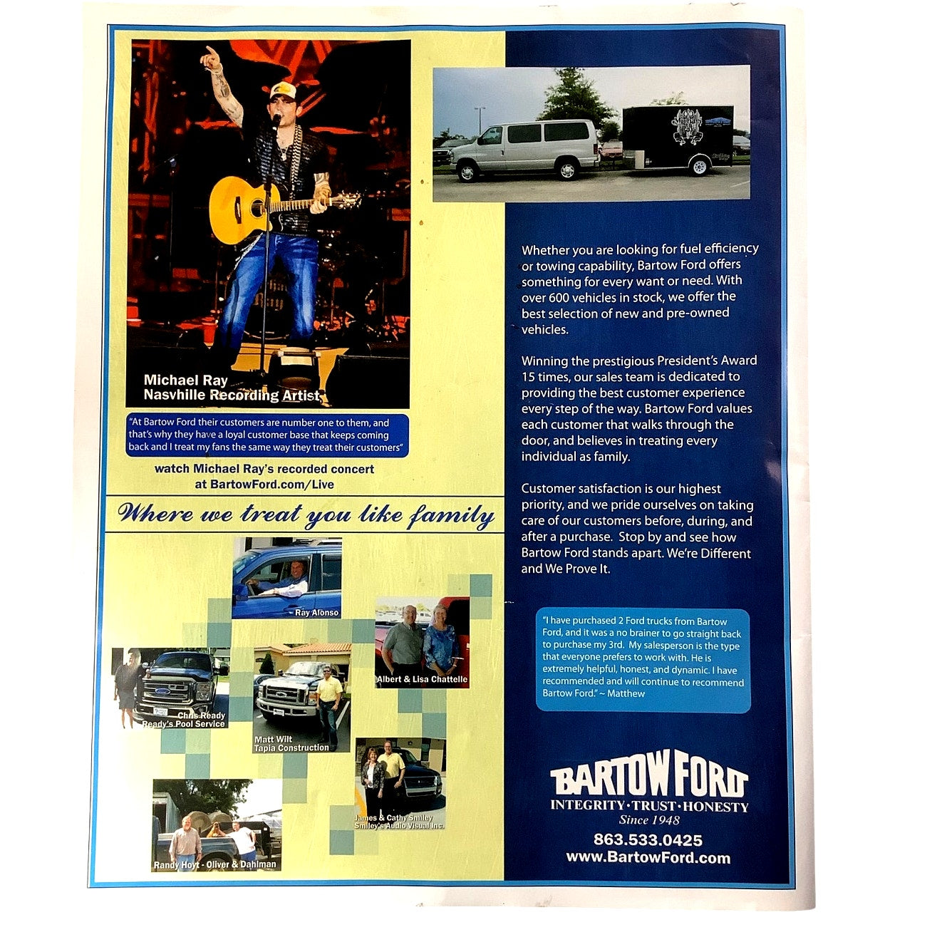 Today & Tonight Autographed Magazine by Michael Ray and Sara Michaels, Nov 2012