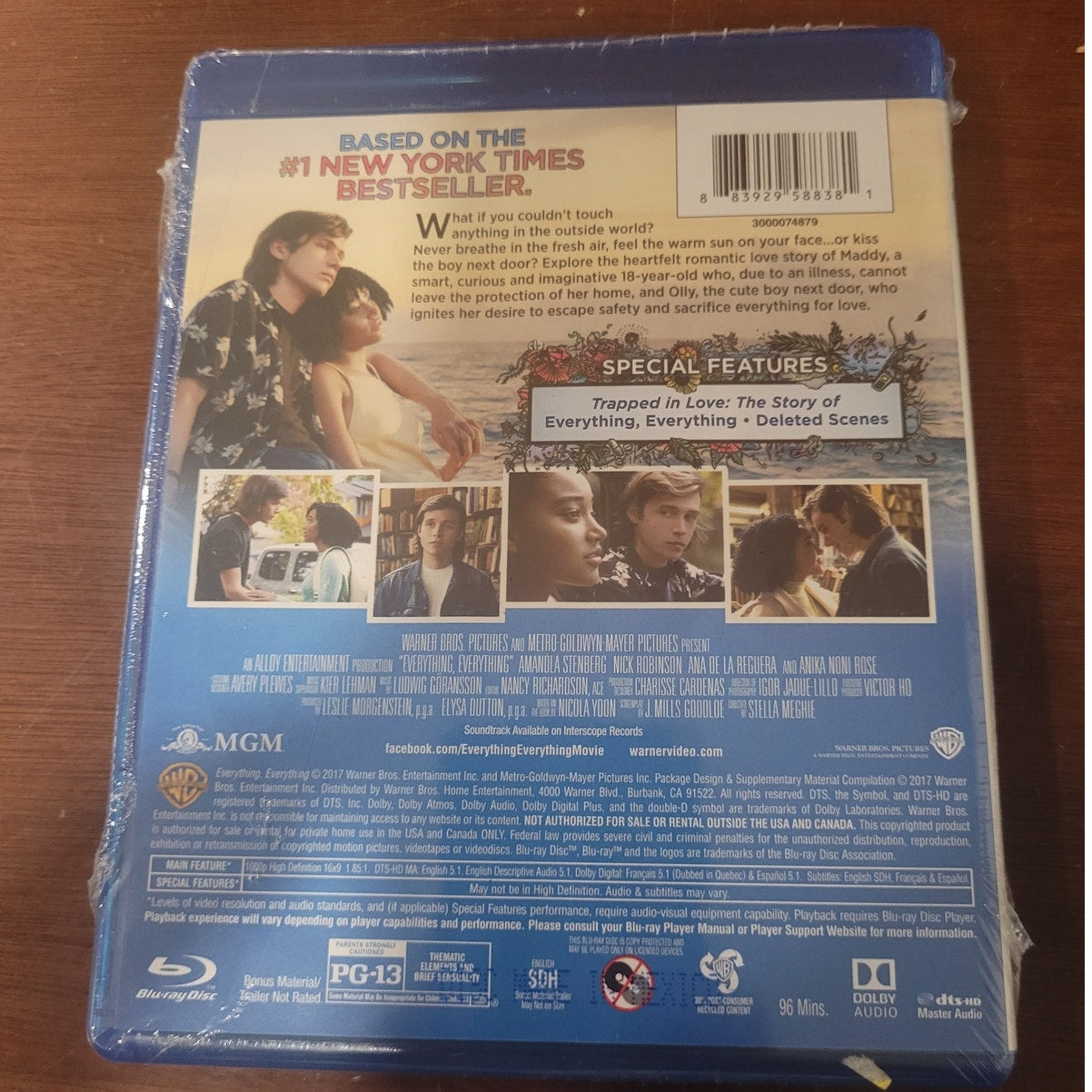 Everything Everything Blu-ray Romantic Drama Amandla Stenberg Nick Robinson 2017
