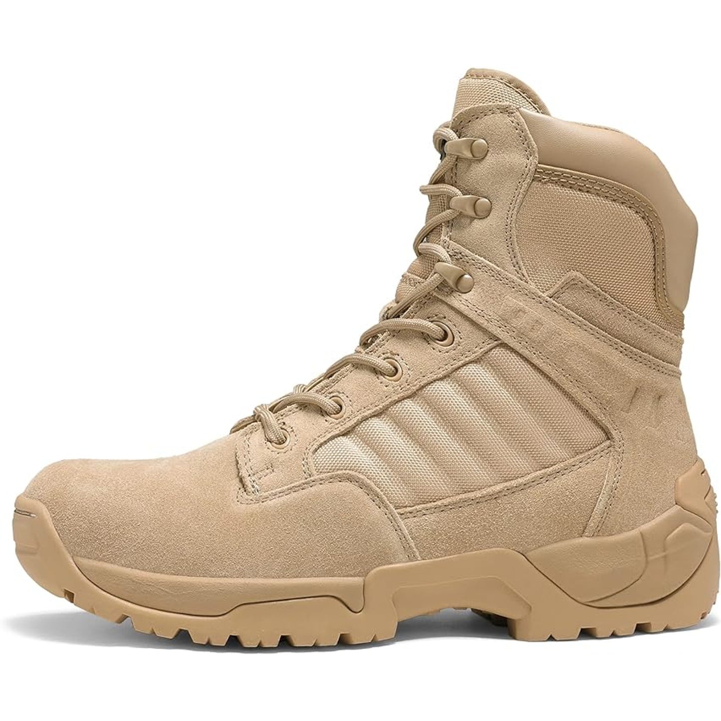 NORTIV8 Boots Men's 6.5 Military Tactical Motorcycle Combat Boots w/ Side Zipper