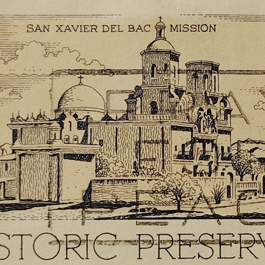 1971 US Postage Stamp Scott #1443 8c Historic Preservation San Xavier Mission