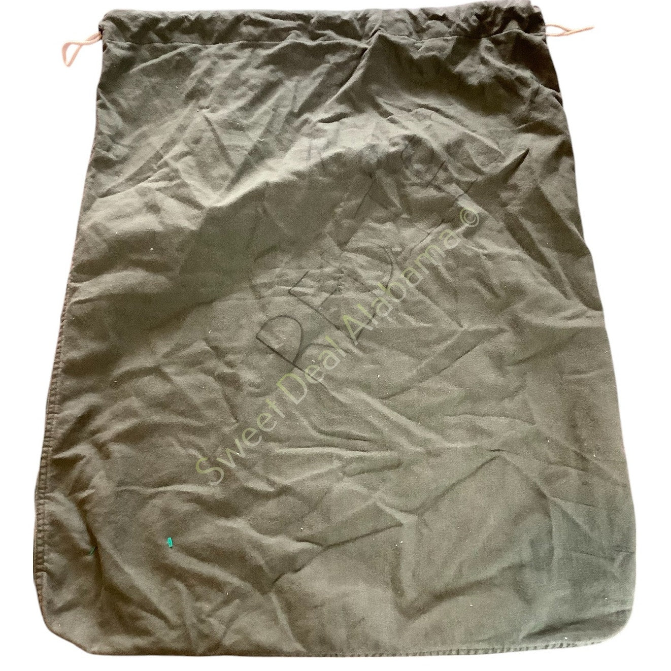 Vintage Military Laundry Clothing Bag, 33"L x 22"W, Green