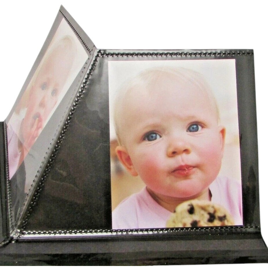Melannco Pop-Up Photo Album Black “Keeper of Memories” Holds 6x4 Photos