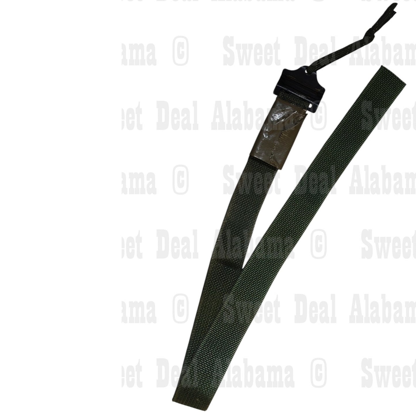 Military 23" Green Webbing Strap – 1" Wide, Metal Buckle, Utility Tie-Down
