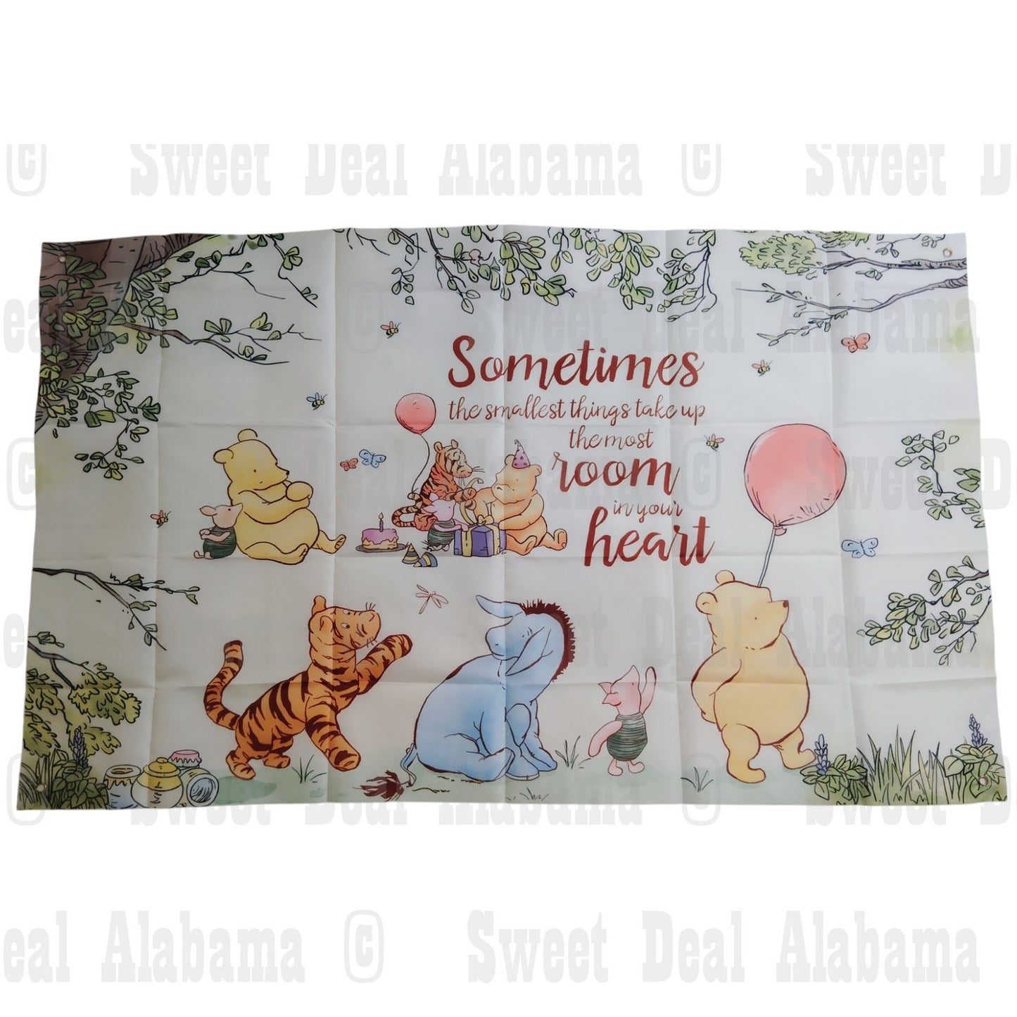 Classic Bear Baby Tapestry Backdrop -Bear & Friends Photo Background 59"W x 35"H