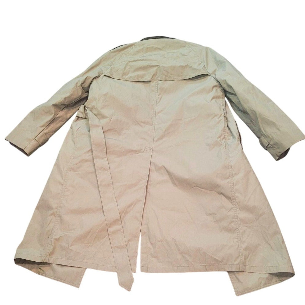 U.S.M.C. All-Weather Raincoat – Size 38R – Pewter Tan – Double-Breasted with Belt & Removable Liner