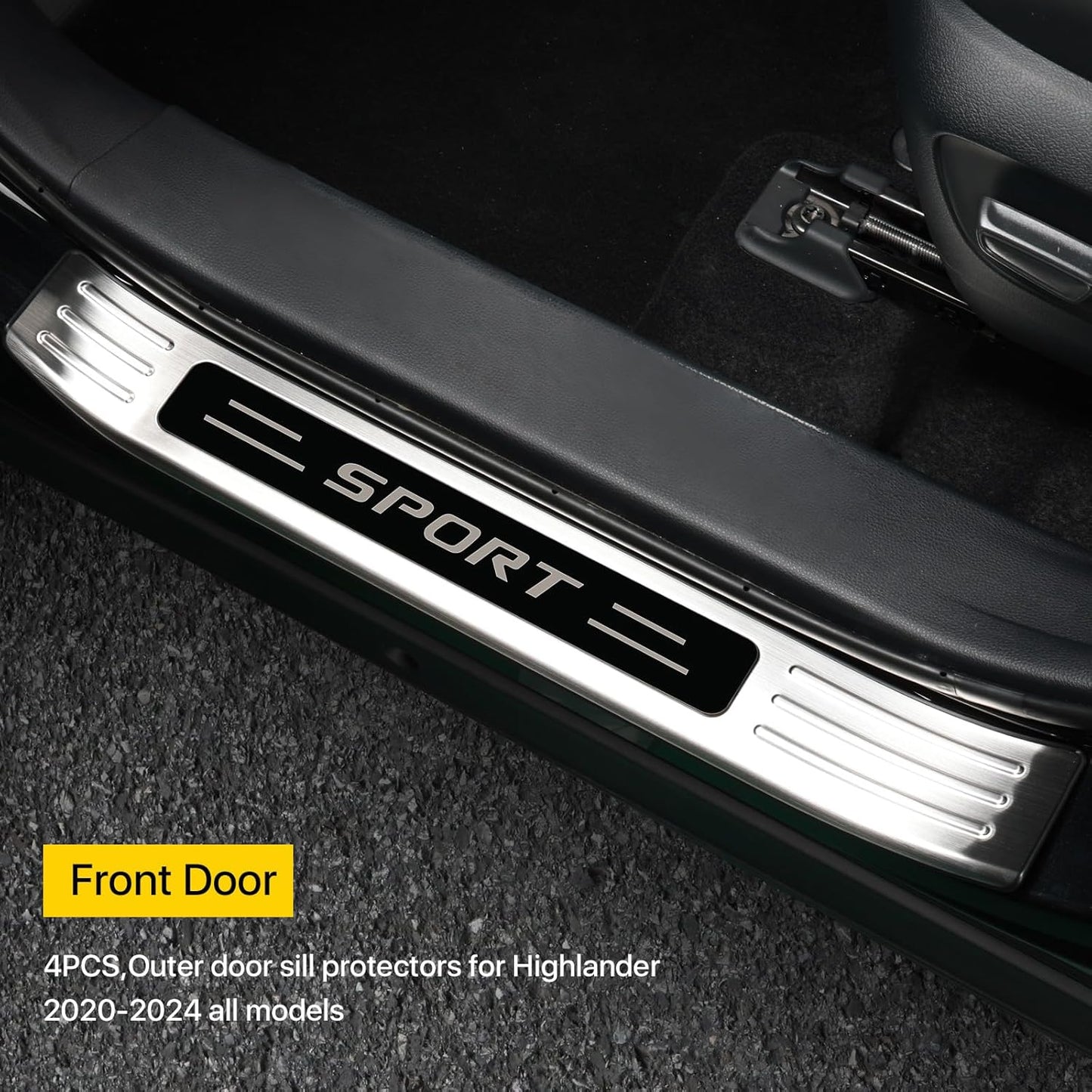 Toyota Highlander Stainless Steel Outer Door Sill Protector – 2020-2025 Models