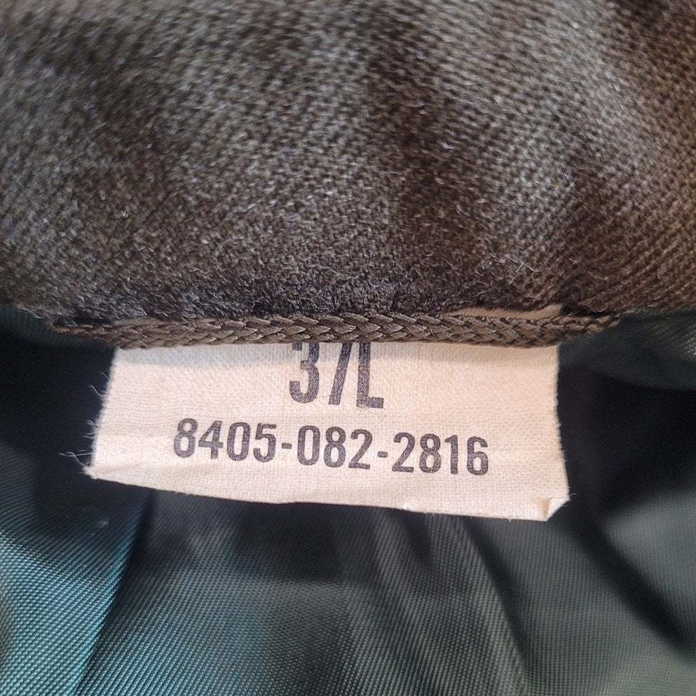 1964 U.S. Army Wool Serge Coat – Size 37L, Red Discharge Chevrons on Sleeves