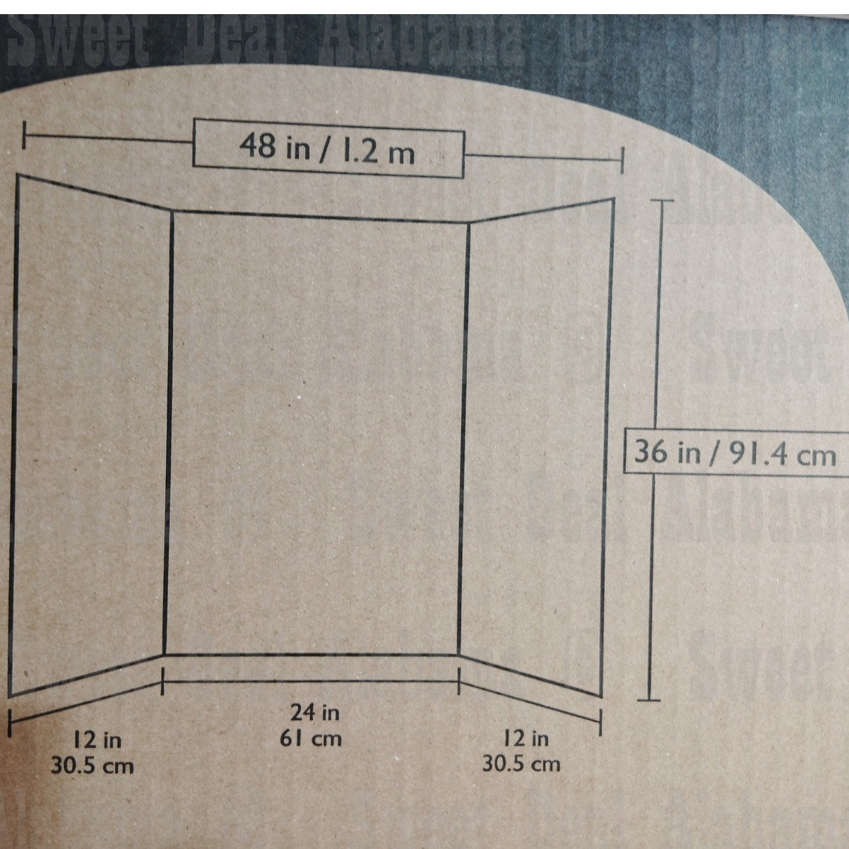 Pacon 37634 Presentation Boards – 48"x36", White, Corrugated Tri-Fold, 4/Carton