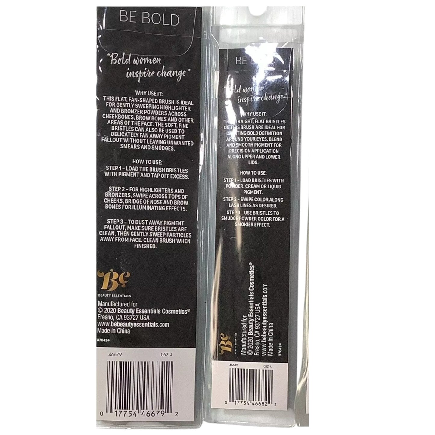 2-PK Beauty Essentials Makeup Brushes- Highlighting & Eyeliner Brushes