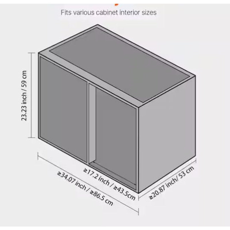 Swing Left Blind Corner Storage Pull Out 36" 2-Tier Soft Close Cloud Tray