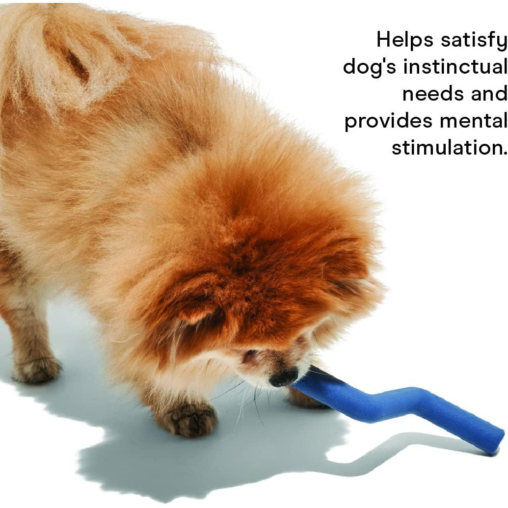 Wild One Bolt Bite Small Dog Toy Blue Natural Rubber Treat Dispensing