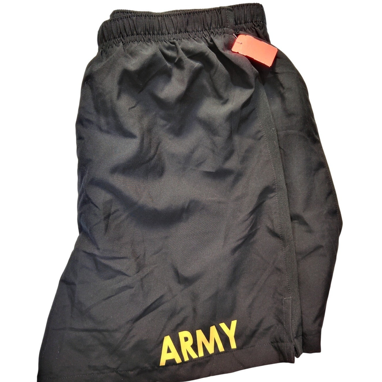 U.S. Army Black and Gold PT Shorts, Small, NWOT