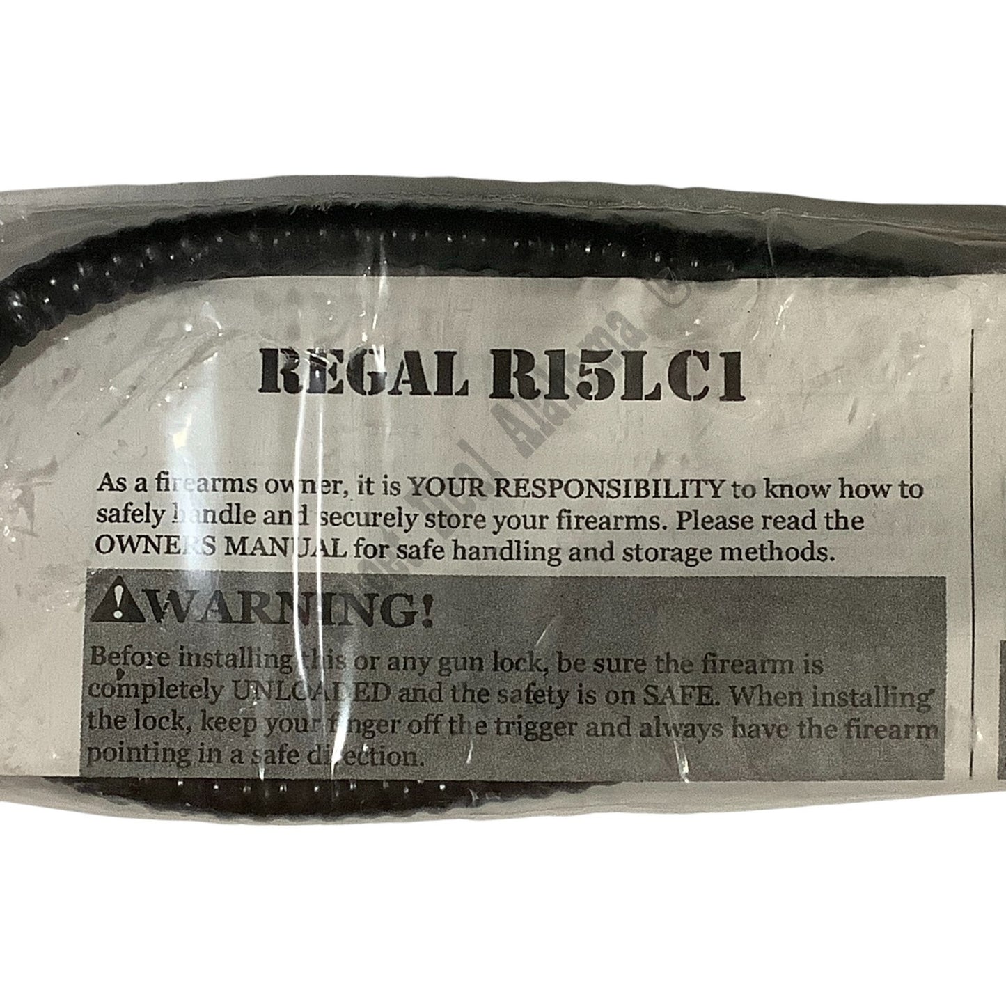 Regal R15LC1 Trigger Gun Lock, Pistol Lock, W/ 2 Keys, Black, NIP