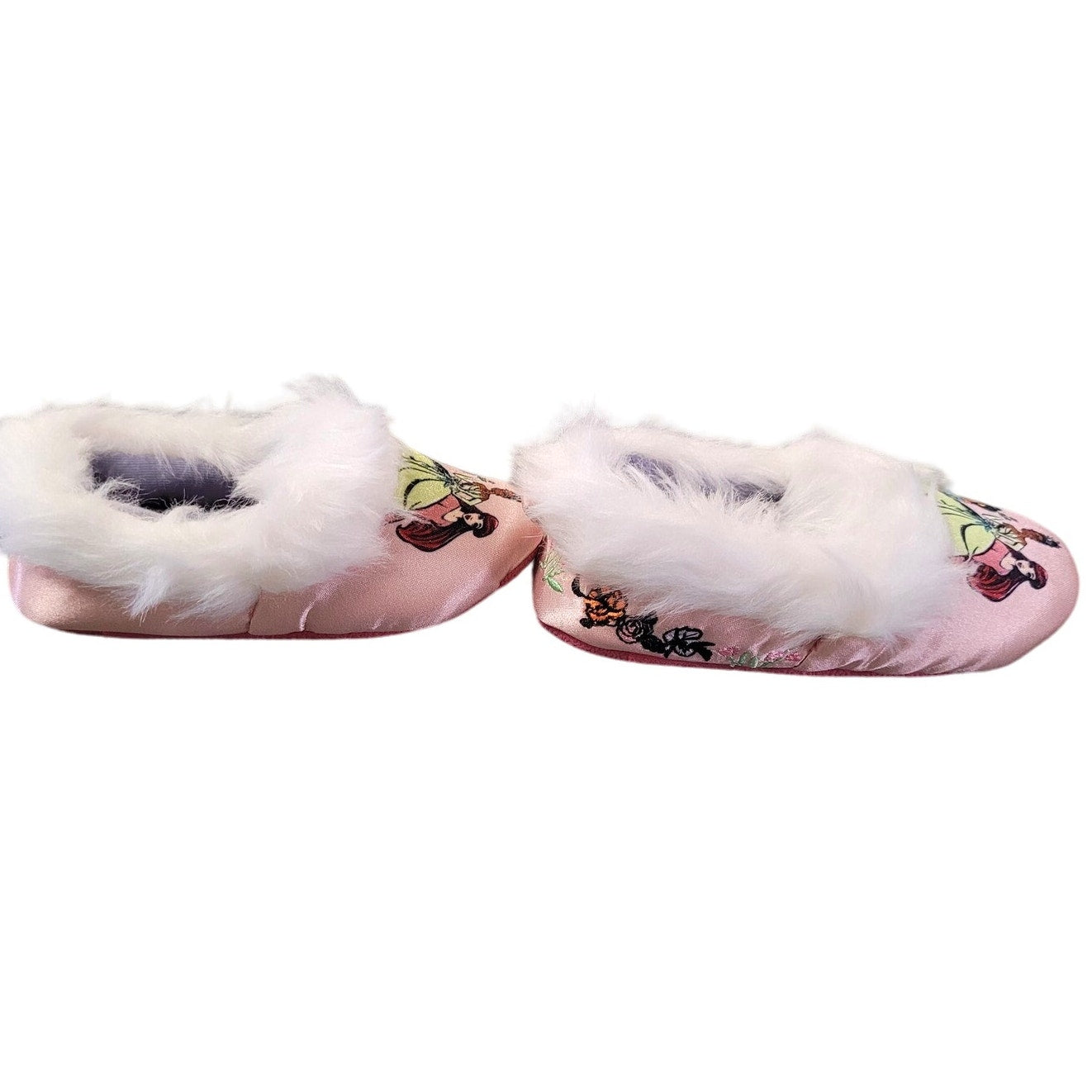 Disney Collection Girls Princess Slip-on Slippers, 5-6, Purple
