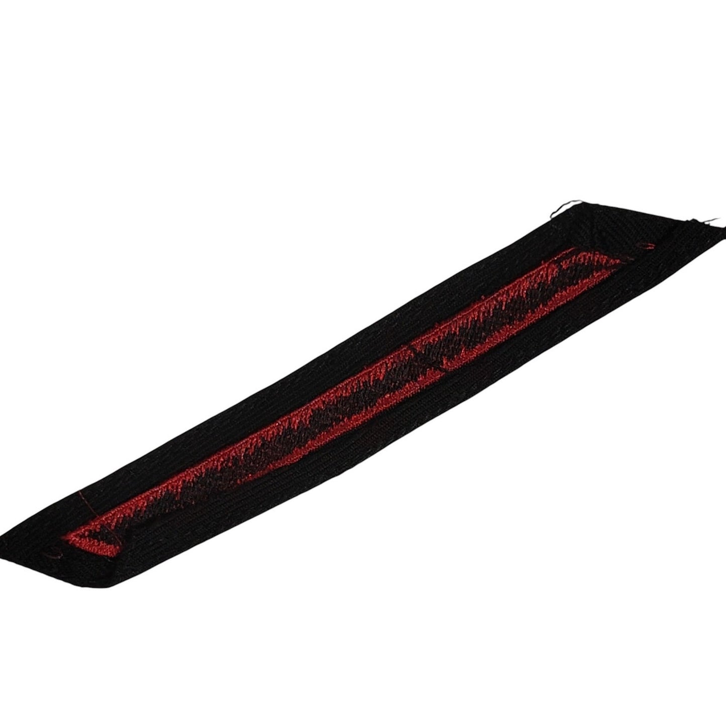 Navy Enlisted Male Hash Mark – Red Embroidered on Blue Serge, Vanguard, 6-1/2" x 1", 1 Stripe