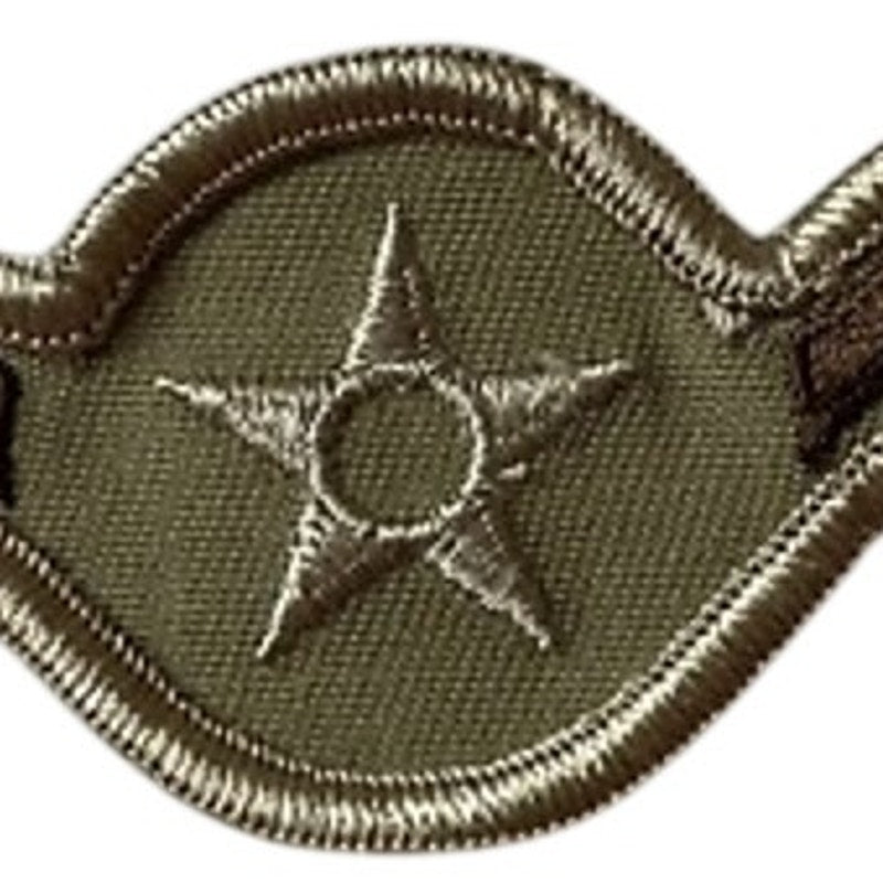 USAF Airman E‑2 Desert Subdued Patch, 3‑7/8" × 1‑3/4", Embroidered