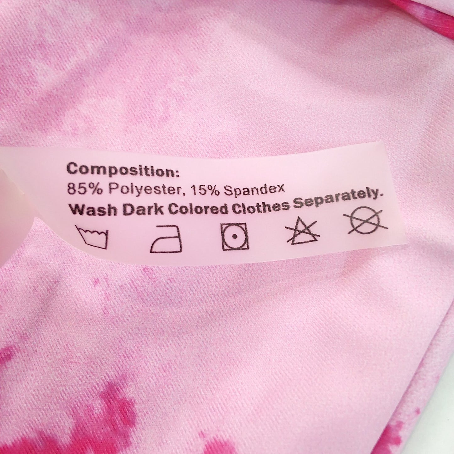 Zaful Pink Tie Dye Tie Side Bikini Bottoms Women’s Swimwear, Med (US 6)