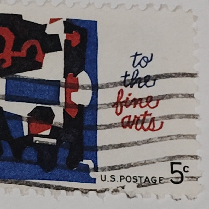 1964 Scott #1255 – 5¢ Fine Arts / Stuart Davis Modernist Design – Canceled
