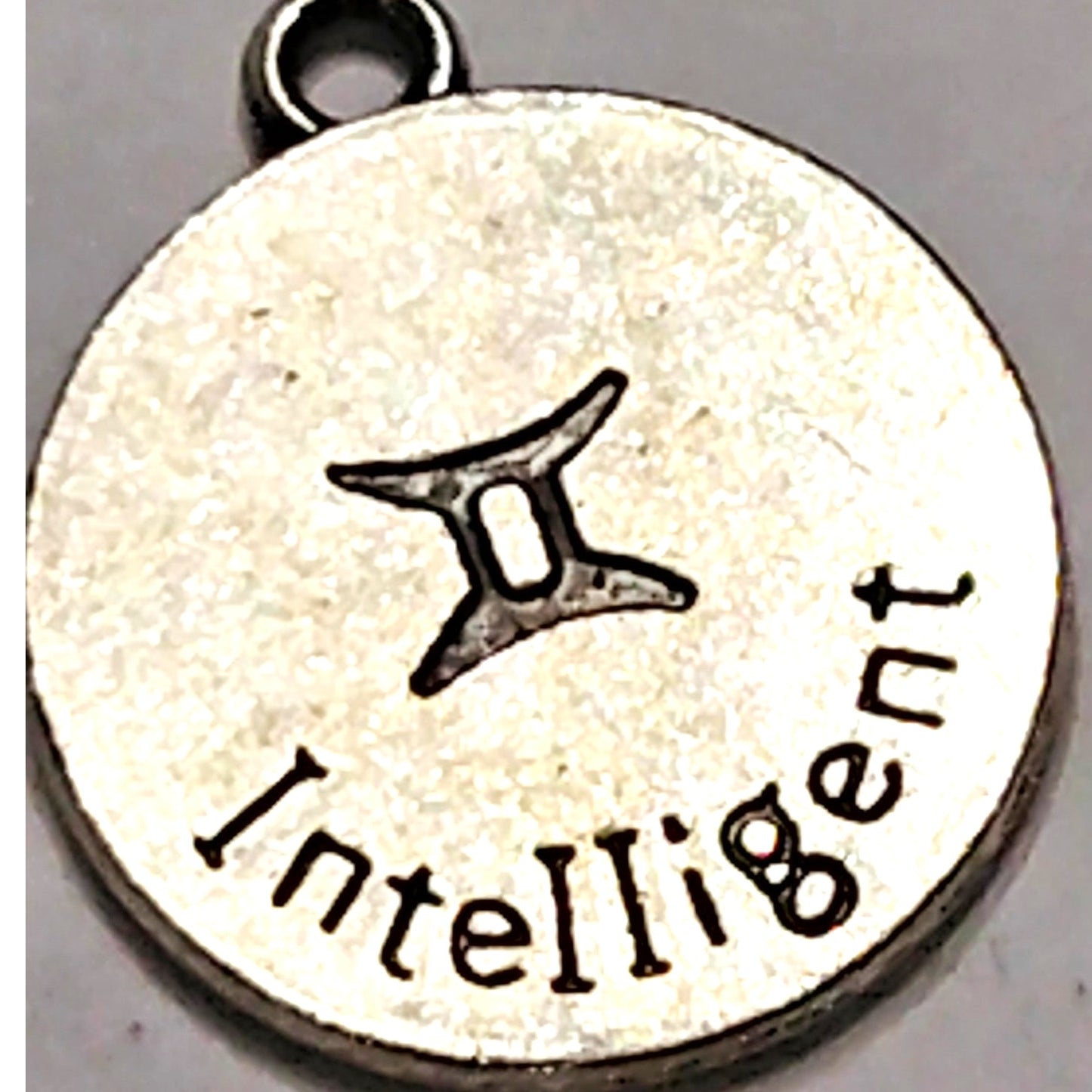 Gemini Zodiac Charm Patinated Silver‑Tone Alloy 5/8" Twins Under Stars Pendant