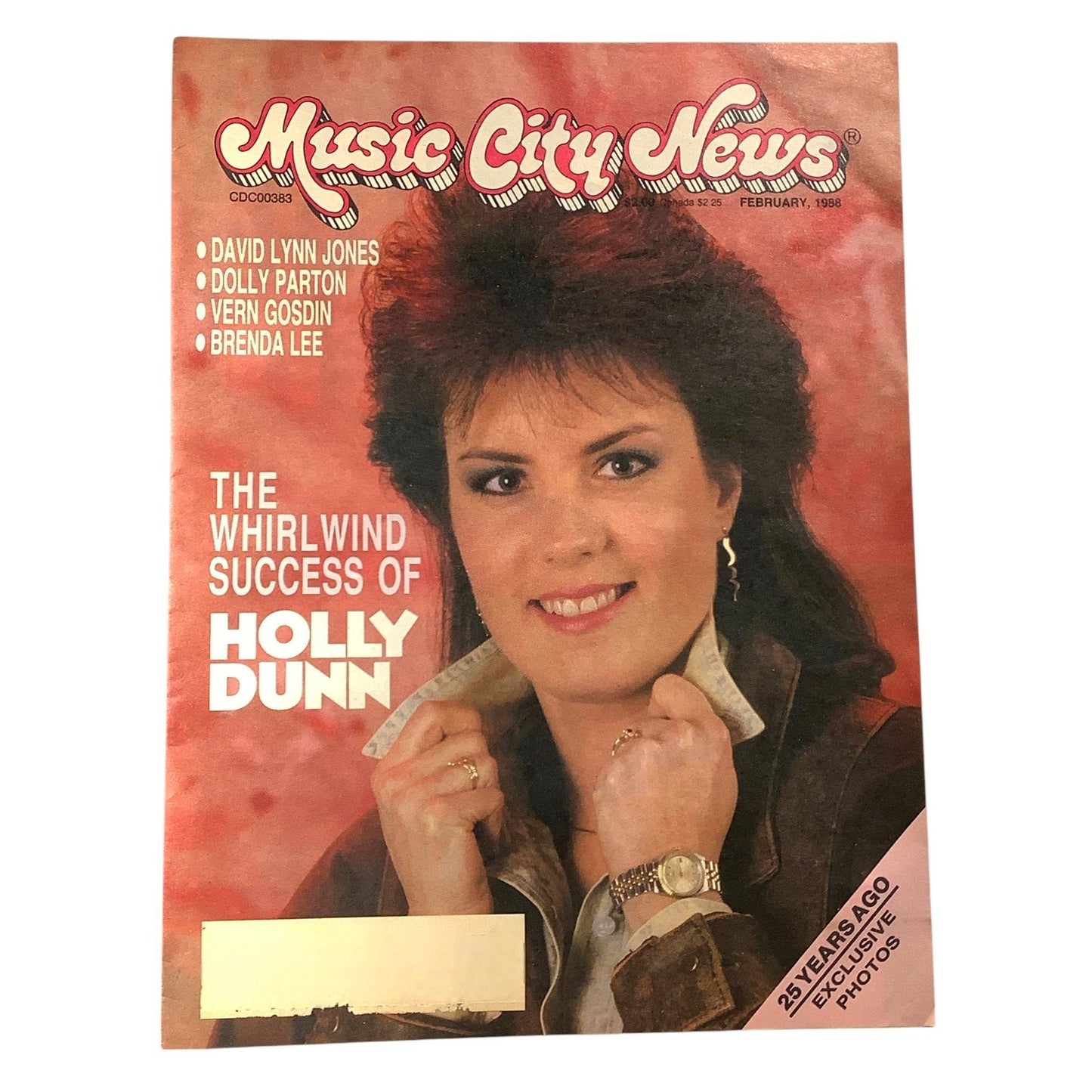 Music City News Magazine, Feb 1988 - Holly Dunn, Dolly Parton, Brenda Lee & More