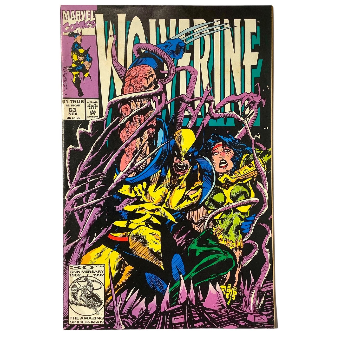 Marvel's Wolverine #63, Bastions of Glory!, Nov. 1992, VF/NM 9.0