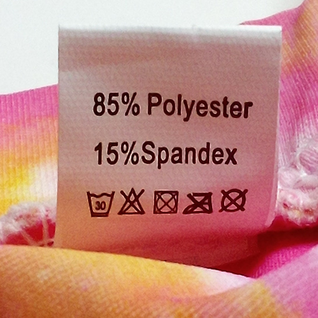 L Pink & Yellow Tie-Dye Bikini Bottoms - Unbranded Swimwear