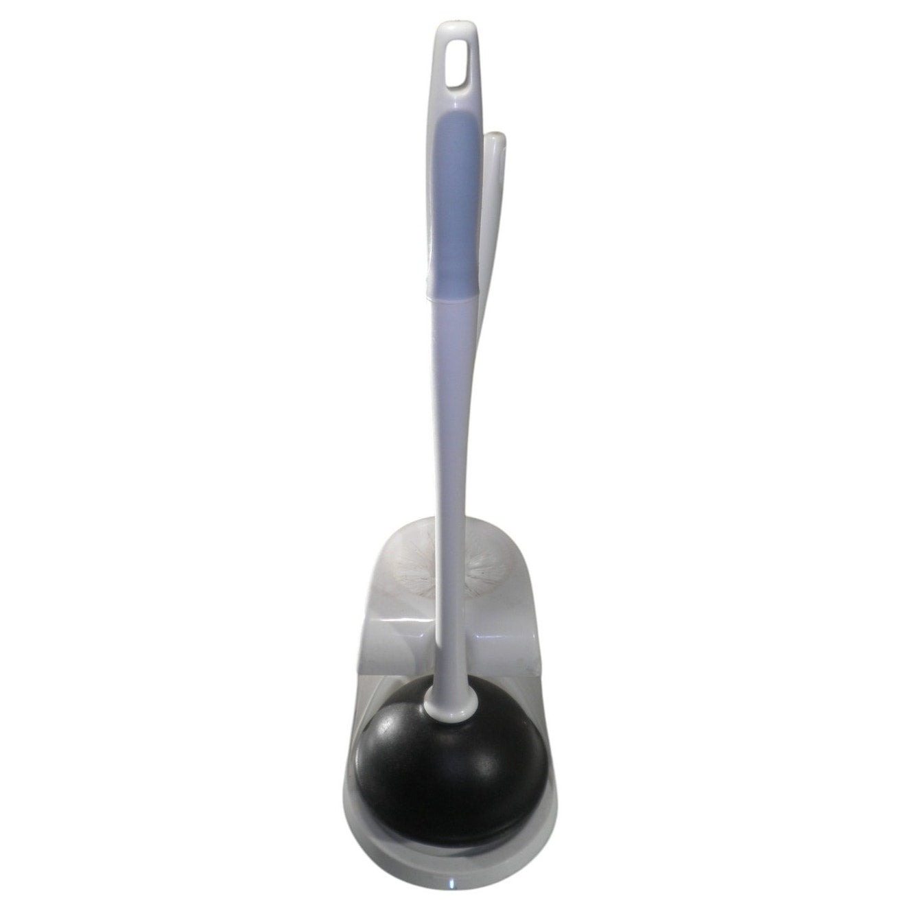 Smartly Toilet Brush & Plunger Combo Set with Holder, White