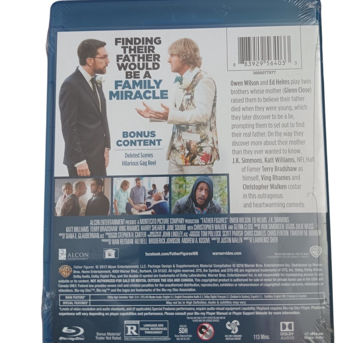 Father Figures - Blu-ray, 2017 Comedy Road Trip Film, Owen Wilson, Ed Helms, NIP