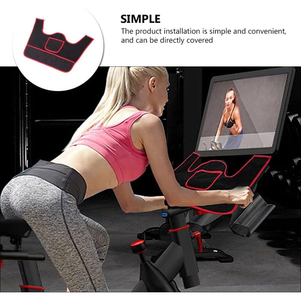 Dynamic Sweat Cover – Bike & Treadmill Accessories 25.1"W x 18.1"H, Black & Red