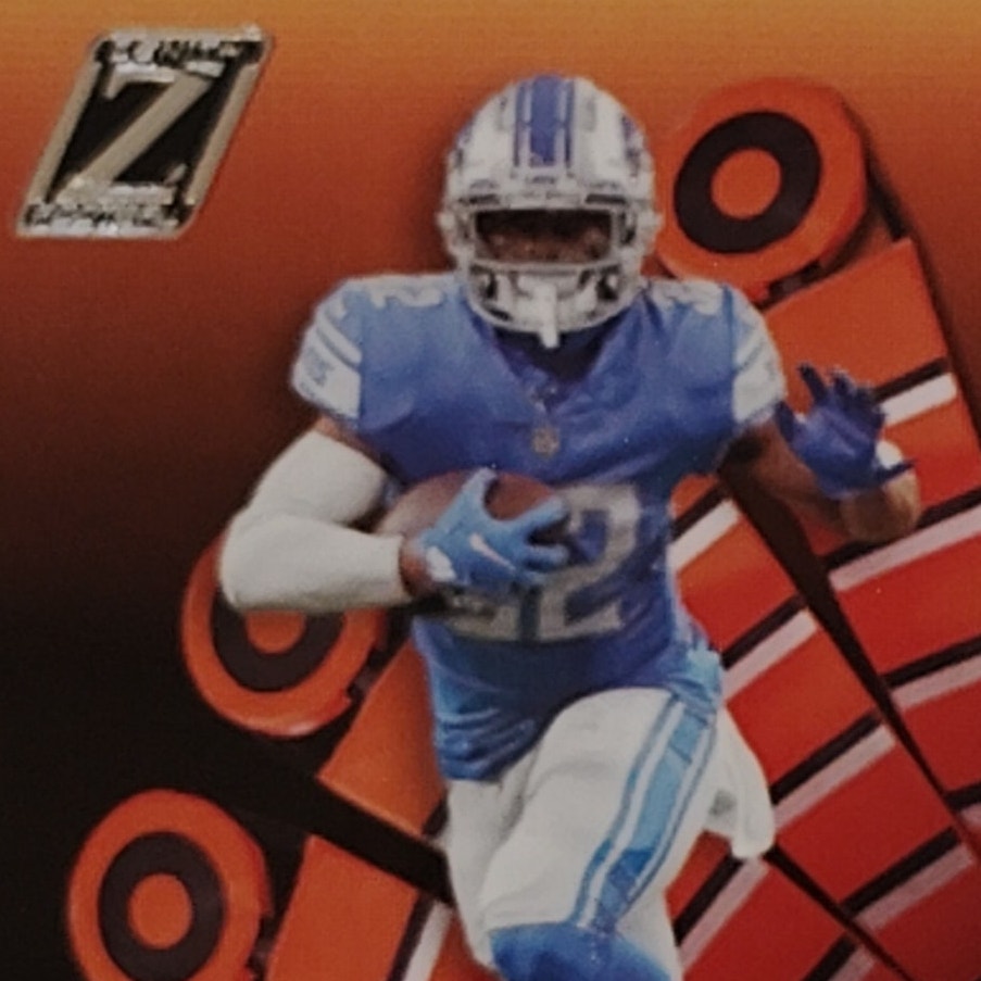 D'Andre Swift, Detroit Lions, NFL 2022 Panini-Zenith Card 44, EX/NM