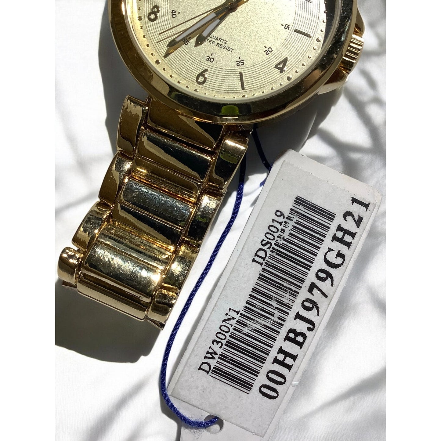 Omax HBJ979 Mens Water Resistant Quartz Watch, Gold Tone, 1-1/2"D, Needs Battery