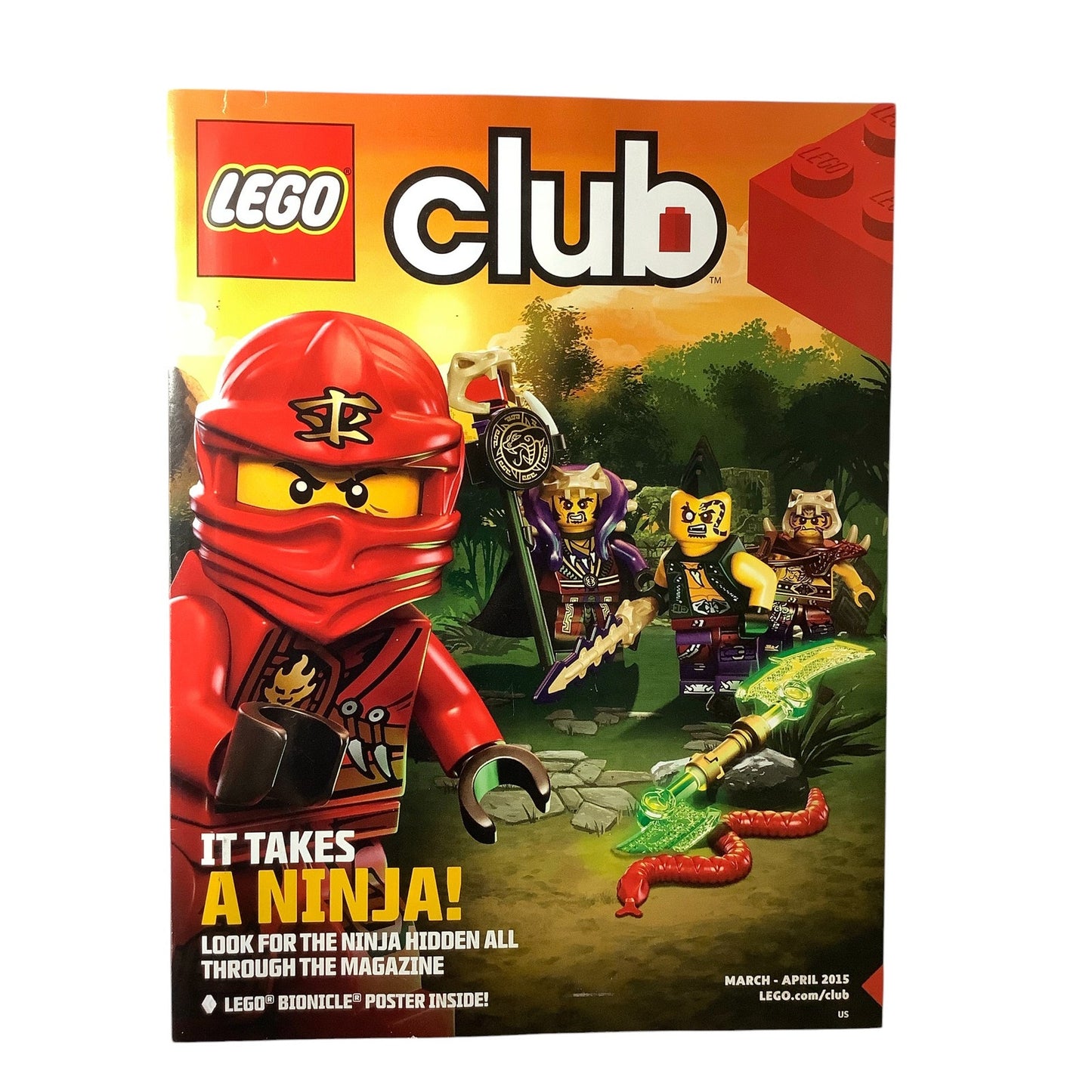 5 x Back Issues Lego Club Magazines, 5 issues from 2010-2015 Pictured