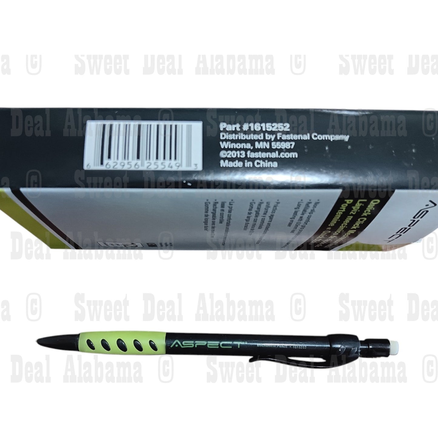 12-Pack Aspect Quick Click Mechanical Pencils - 0.5mm, Side Advance, Green Grip