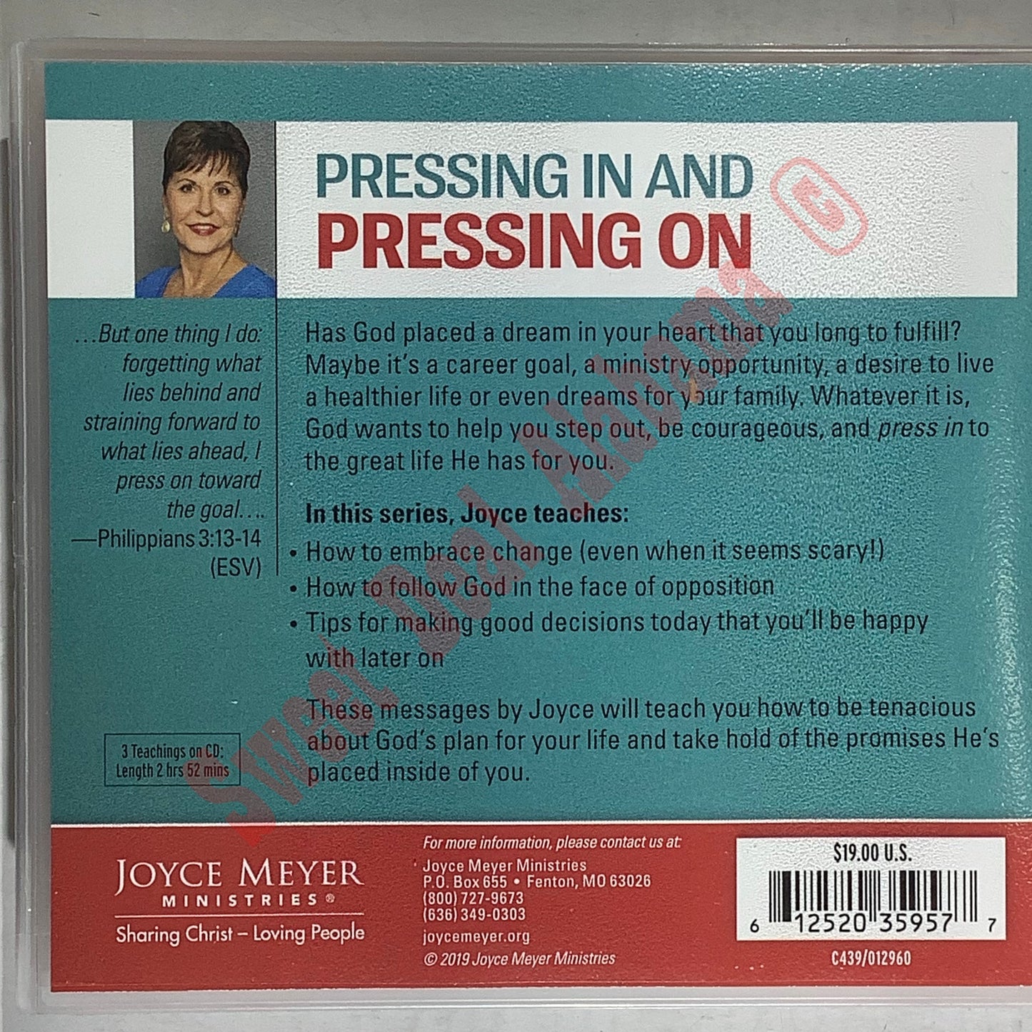 Pressing In and Pressing On, 3-CD Set by Joyce Meyer