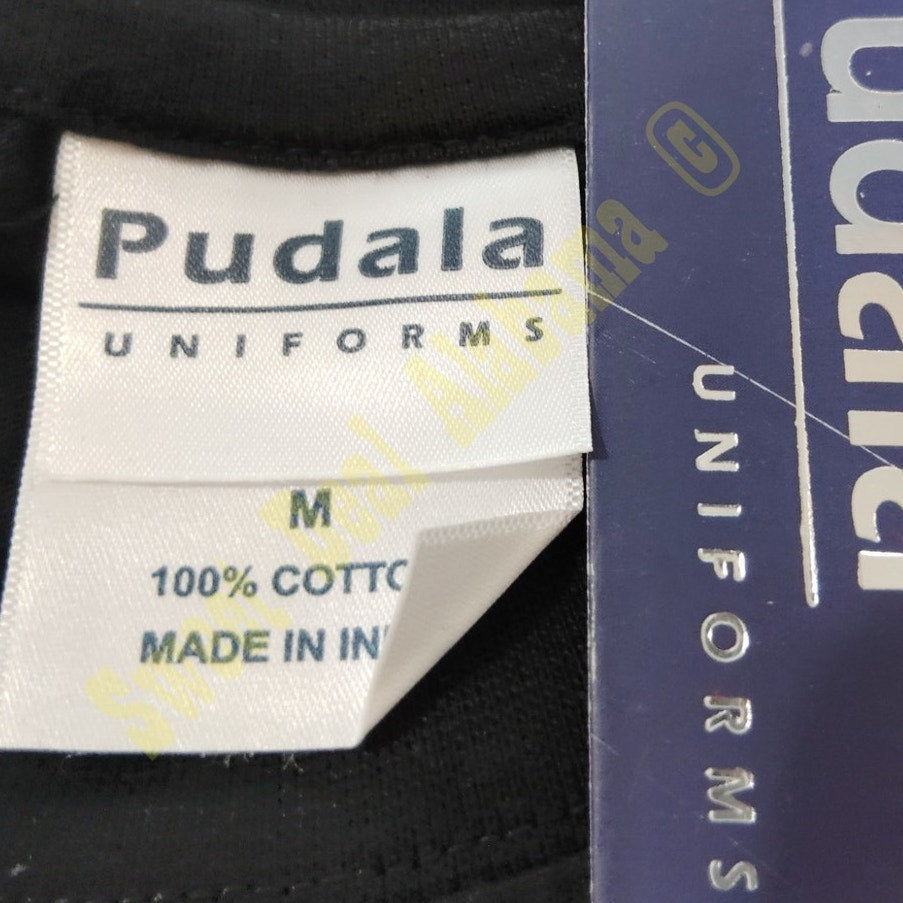 Pudala Black Tactical Shirt – "Security" – Short Sleeve, Size: Medium
