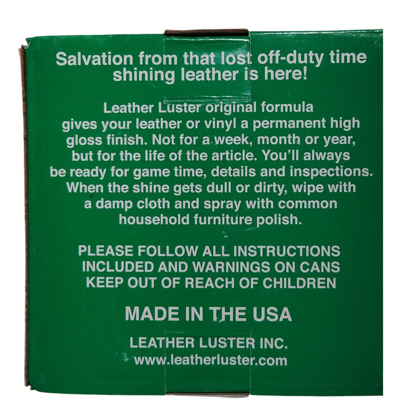 Leather Luster Hi Gloss BLACK Brilliant Leather Finish 12oz Includes Finish, Wool Pad & Instructions