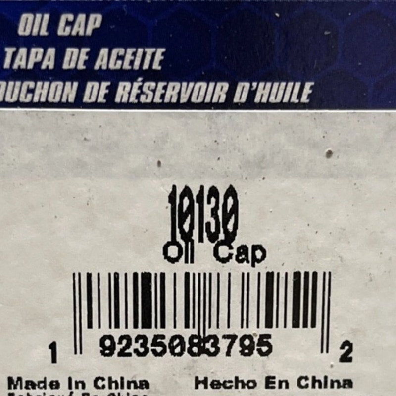 Carquest Premium Oil Filler Cap #10130 Twist-Lock Direct Fit Leak-Resistant Seal