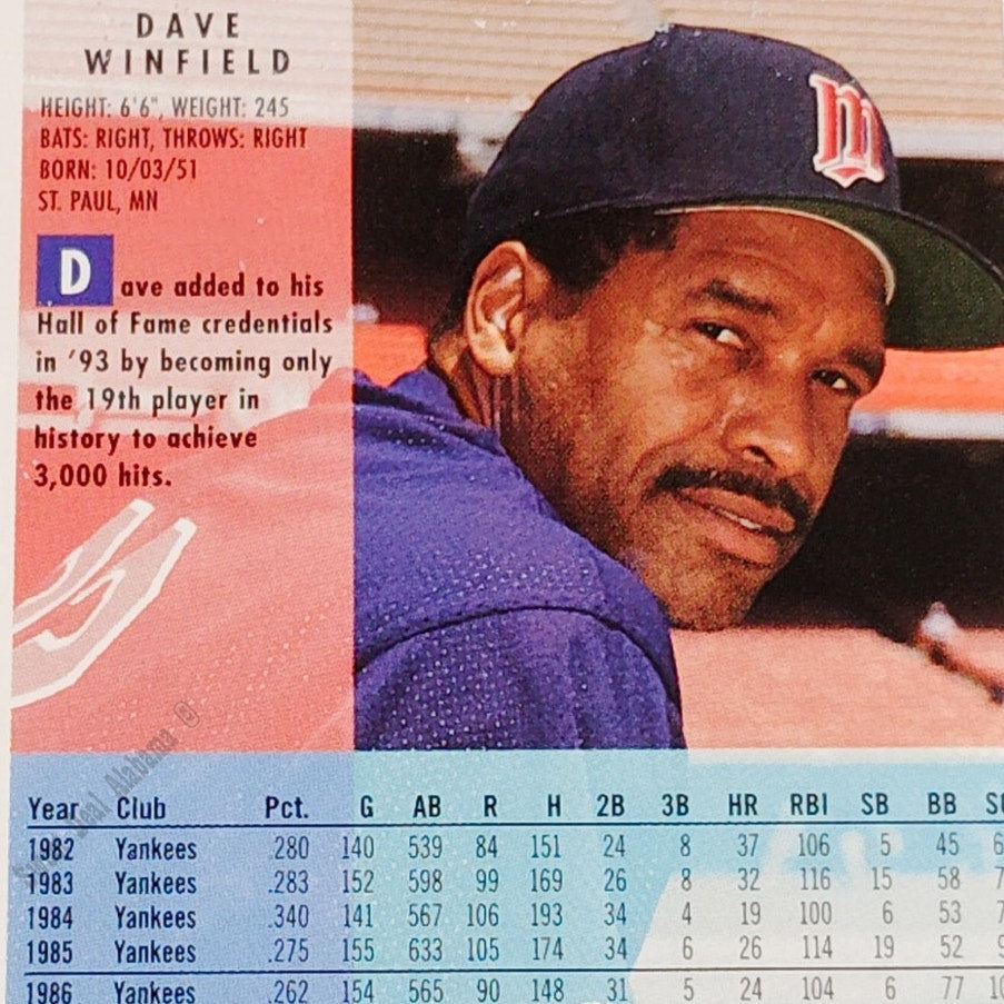 Dave Winfield, Minnesota Twins, #223, 1994 Fleer Baseball Collector's Card