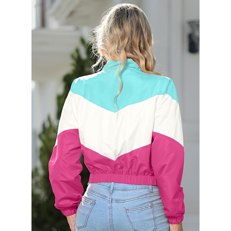 Laoara Lightweight Windbreaker Sport Jacket, Casual Jogging Outerwear, MD