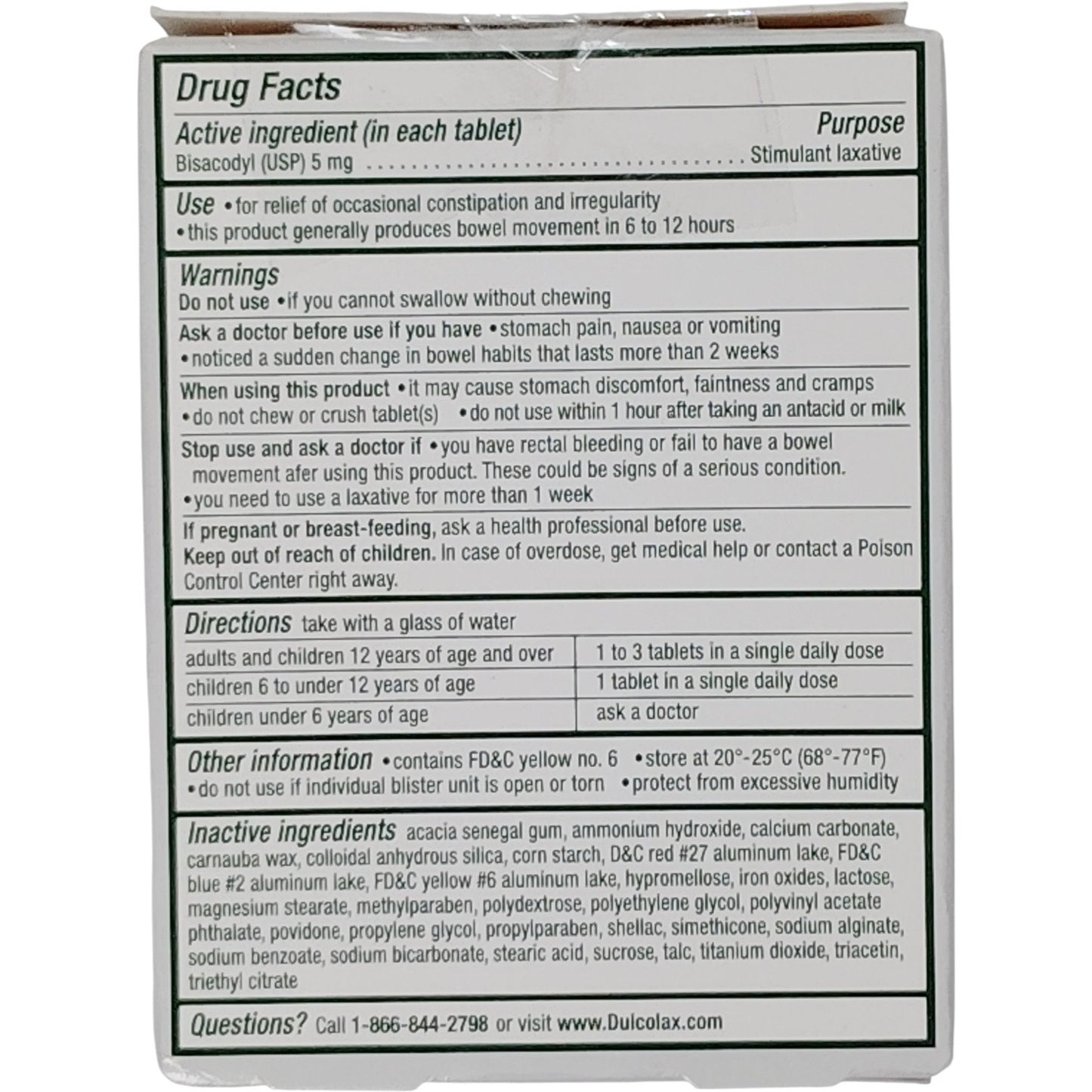 Dulcolax Pink Laxative – 25 Tablets – 5mg Bisacodyl – Exp. 02/2026