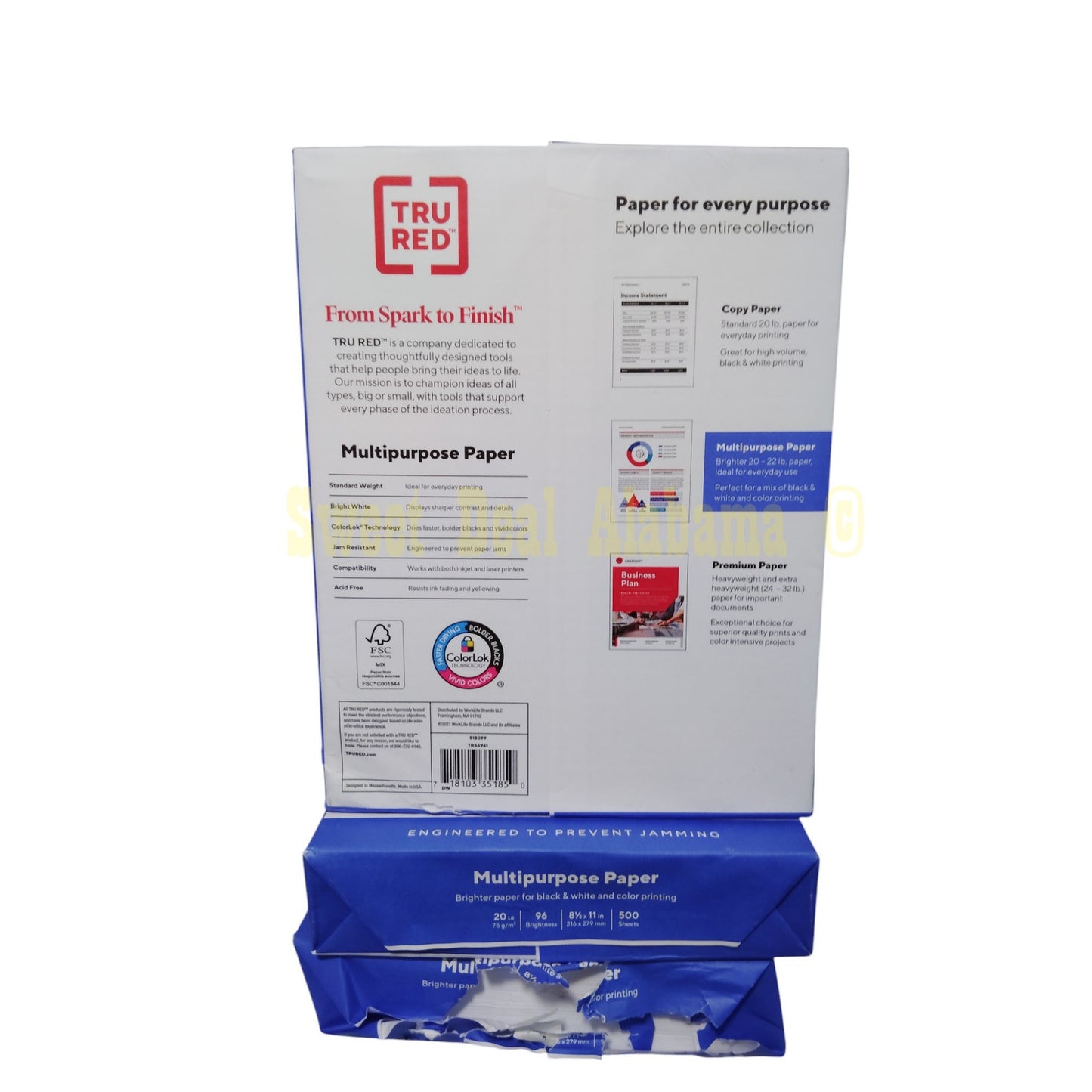 3 Reams, 1500 Pages, TRU RED 8.5 X 11 Multipurpose Paper, 20 Lbs., 96 Brightness