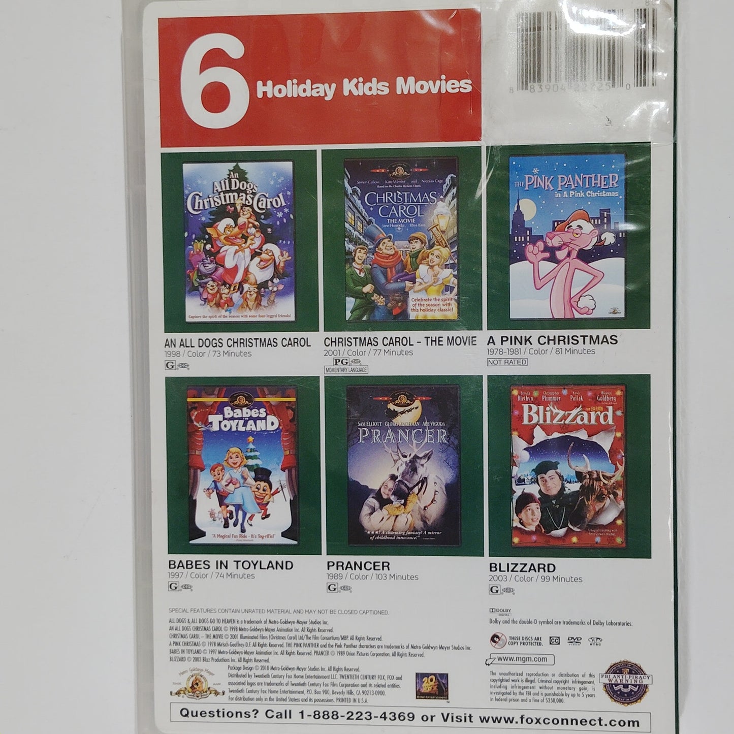 MGM Movie Collection: Holiday 6-Pack Vol.1 (DVD, 2010) Family-Friendly Christmas
